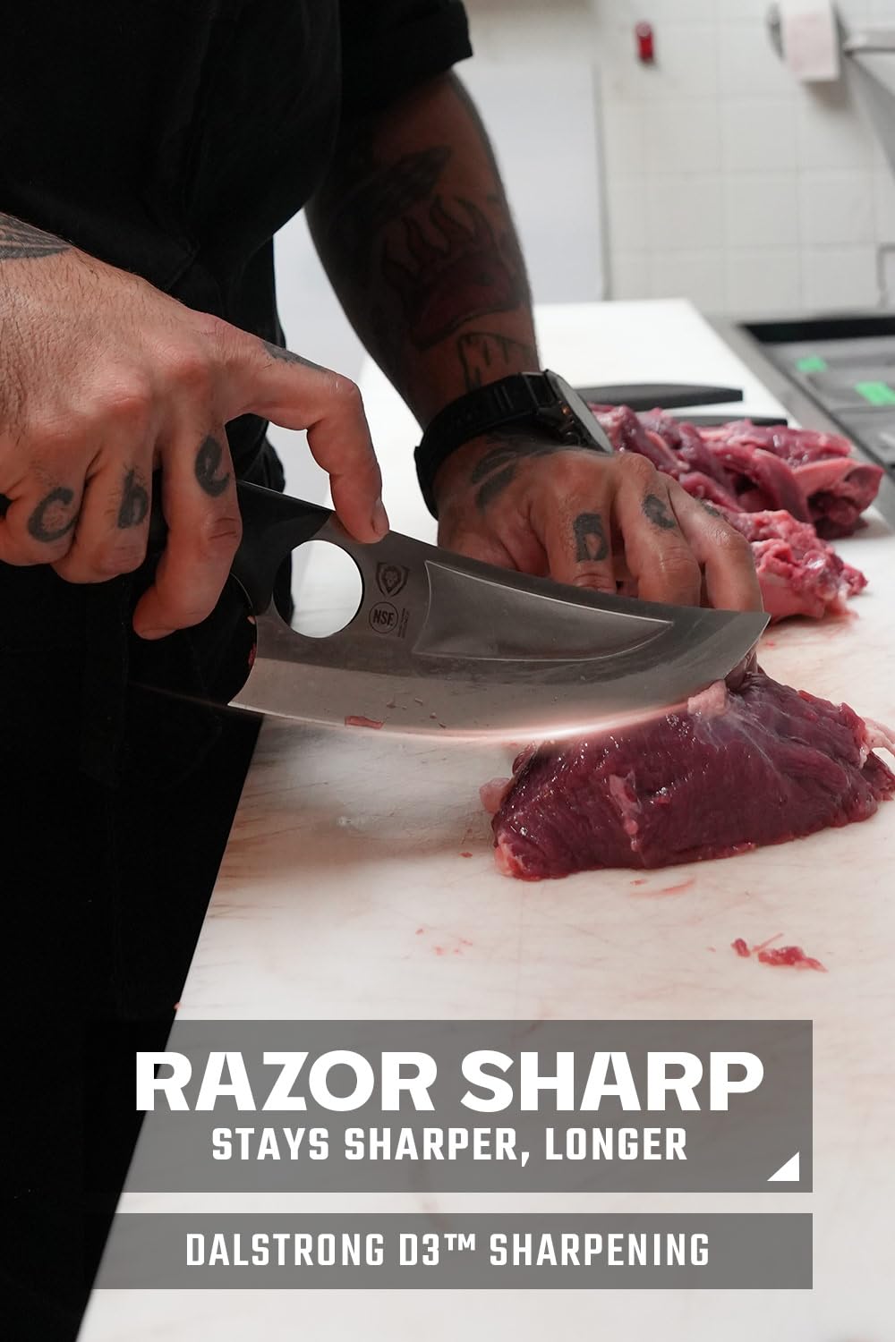 Dalstrong Chef & Utility Knife - 7 inch - Multi-Purpose - The Venator - Gladiator Series R - 7CR17MOV High Carbon Steel - Razor Sharp Cooking Knife Gift- G10 Handle - w/Sheath - NSF Certified