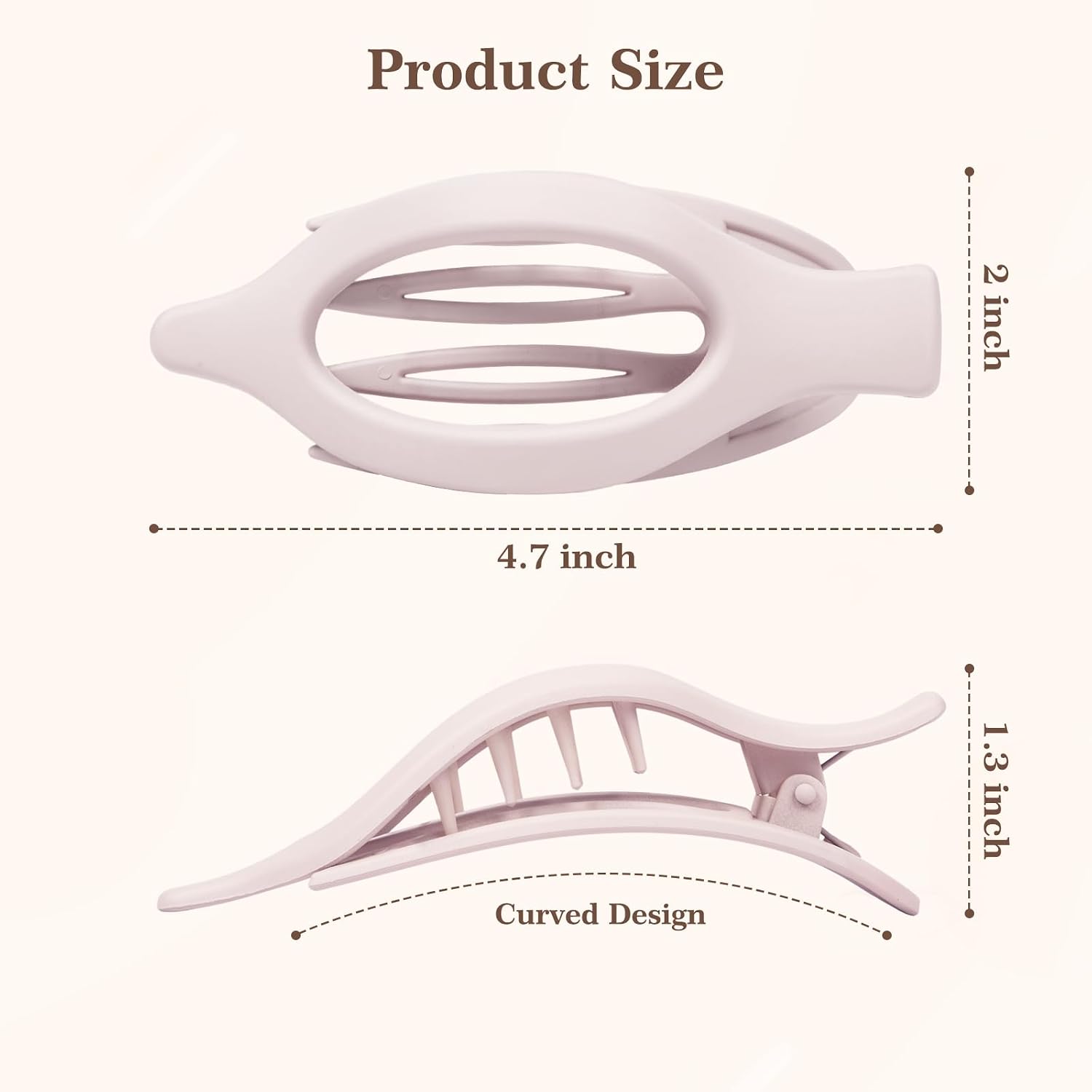8 Pack Flat Hair Clips for Women – Large Claw Clips for Thick and Thin Hair, Strong Hold Styling Barrettes Accessories image 5