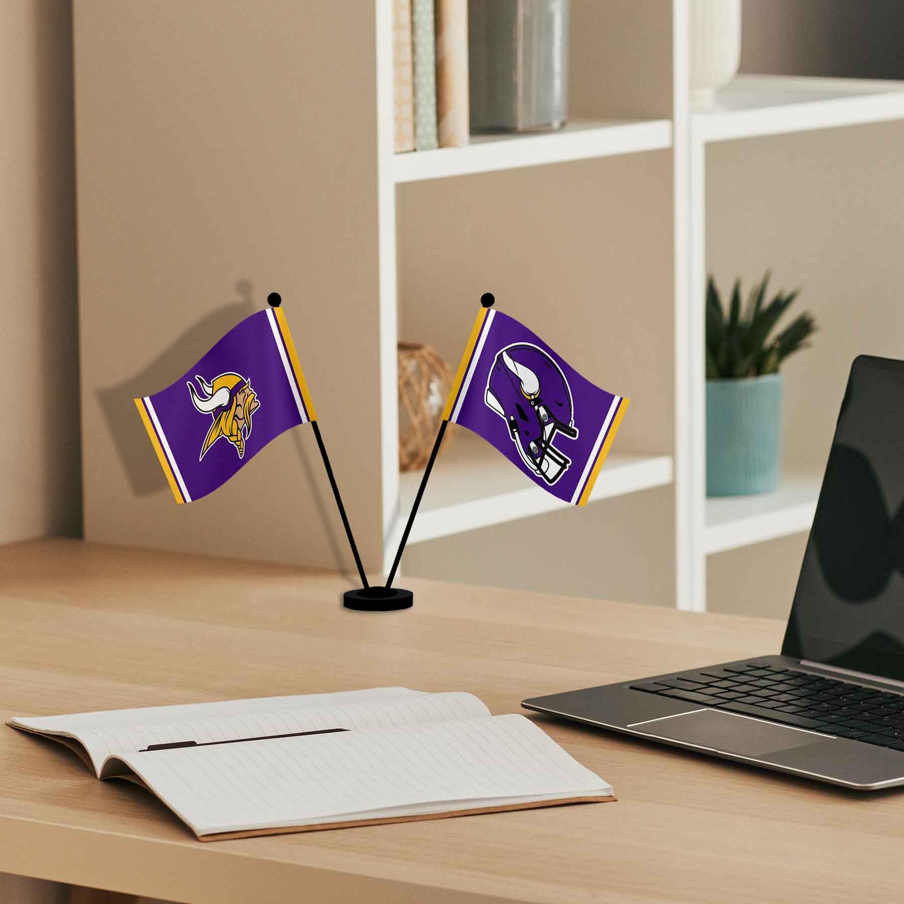 Drapeaux de bureau et de table Vikings du Minnesota