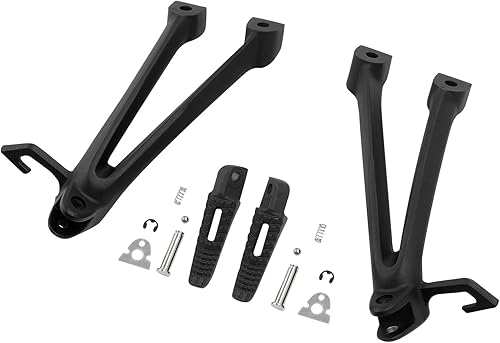 TCT-MOTORPARTS Estriberas de pie trasero negro arena soporte soporte soporte para SUZUKI GSXR600 GSXR750 2006-2007