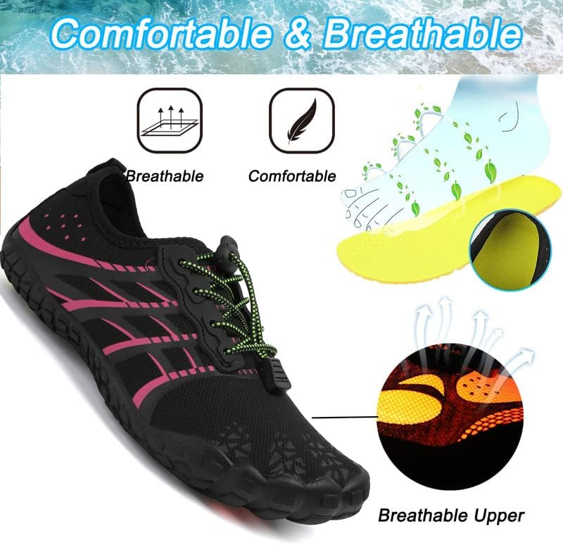 LIZRHA Water Shoes for Men and Women Quick Dry Aqua Swim Barefoot Shoes for Outdoor Fishing Beach Pool Boat Surfing Walking Water Park and Yoqa Activities - Image 4
