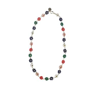 Amazon | インク + 合金ビーズフラワーネックレス 女性用