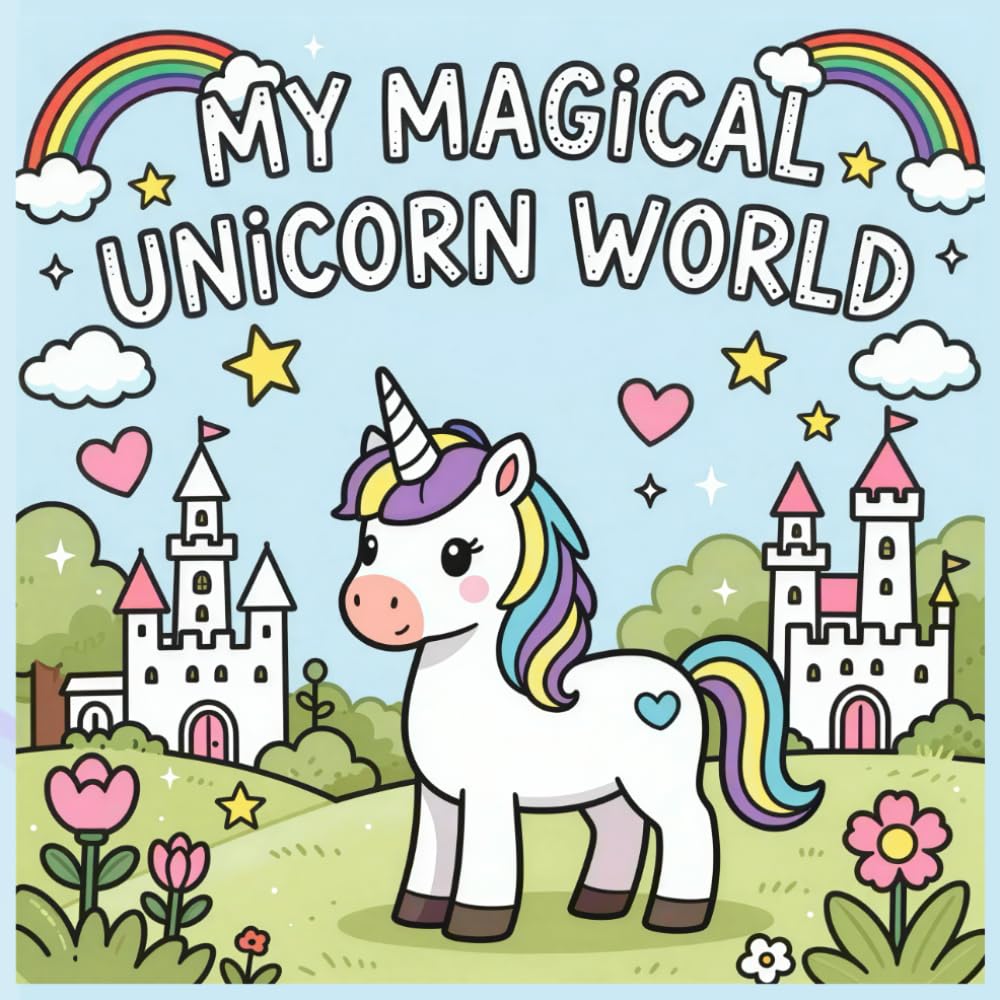 My Magical Unicorn World Coloring Book: Cute Unicorns, Rainbows, and Magical Adventures for Kids