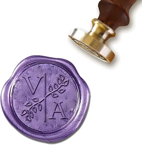 Miniatura 4 de Elegent Wedding - Kit de sellos de cera personalizados y cera de sellado por correo