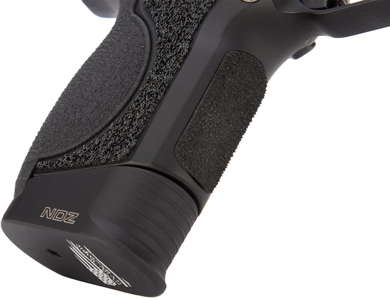 NDZ Performance Magazine Base Plate Finger Extension for Smith & Wesson CSX 9mm 10 Round – Laser Engraved Anodized Aluminum, Made in USA