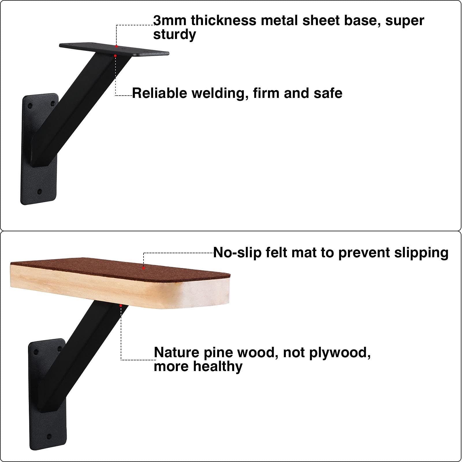 Buy Purife Set of 3 Wood Cat Wall Climbing Steps Cat Wall Ladder