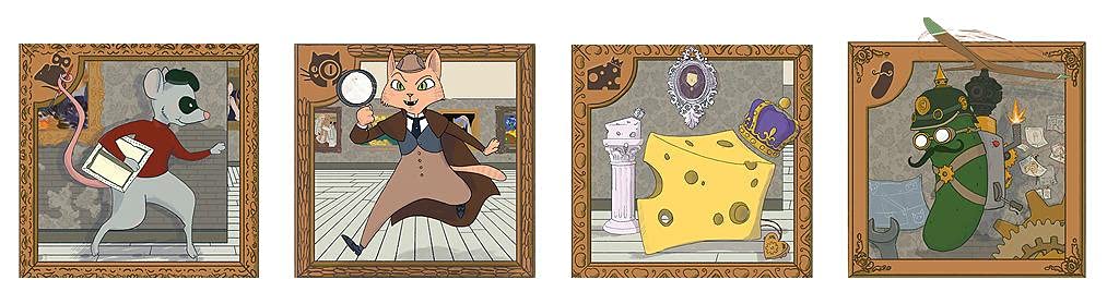 Atlas Games Fight in a Box: Mouse Cheese Cat Cucumber SW - Board Game for 4 Players, Age 11+