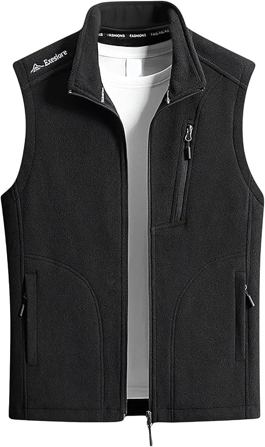 shownicer Giubbino Smanicato Uomo Invernale Gilet Imbottito Zip Senza Cappuccio Giacca Senza Maniche Caldo Elegante Casual Taglie Forti Gilet di Piumino A Blu XS