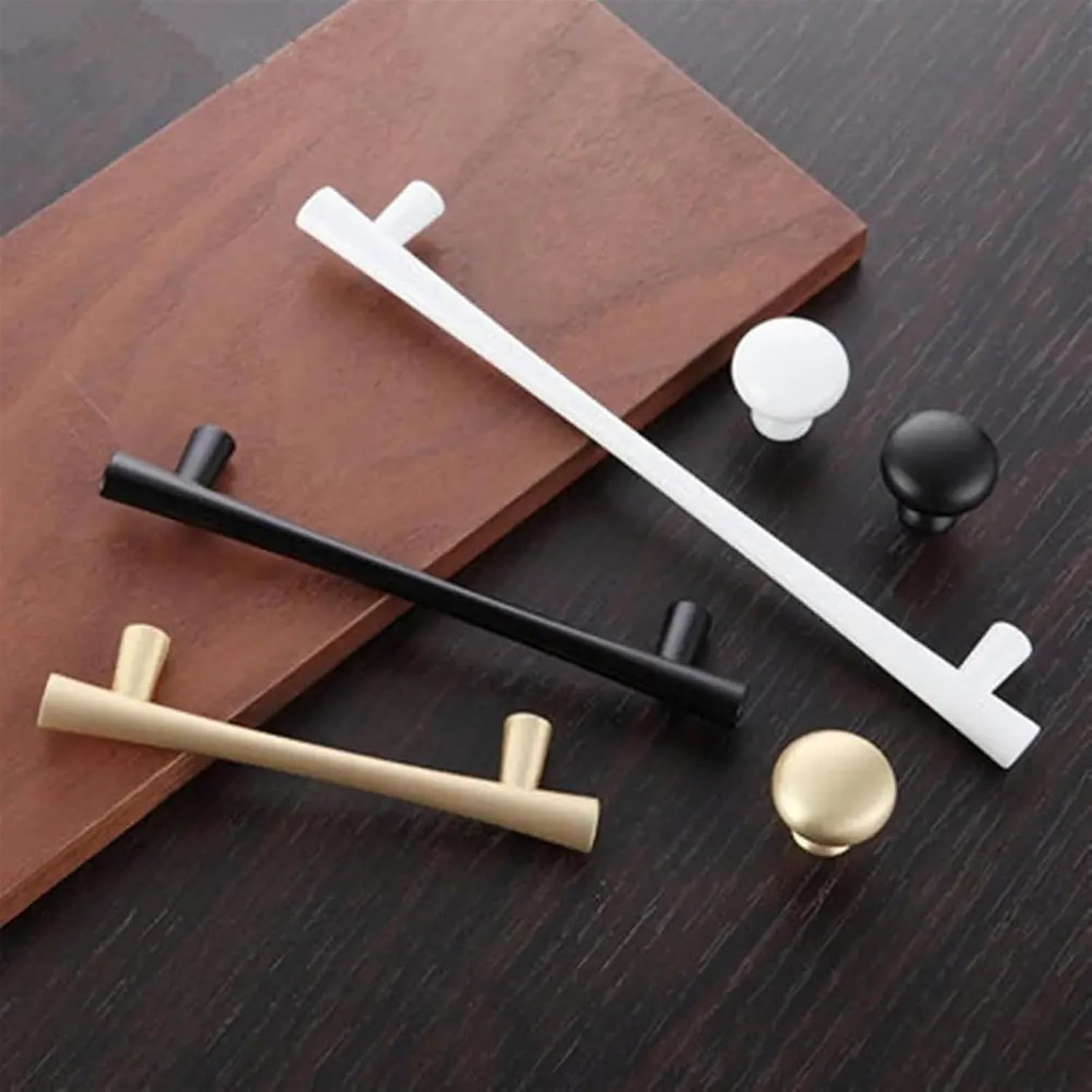 Door Handle Modern Minimalist Cabinet Wardrobe Drawer White Furniture Cabinet Kitchen Handle Nordic Black Kitchen Door 1Pcs (Color : Pink)