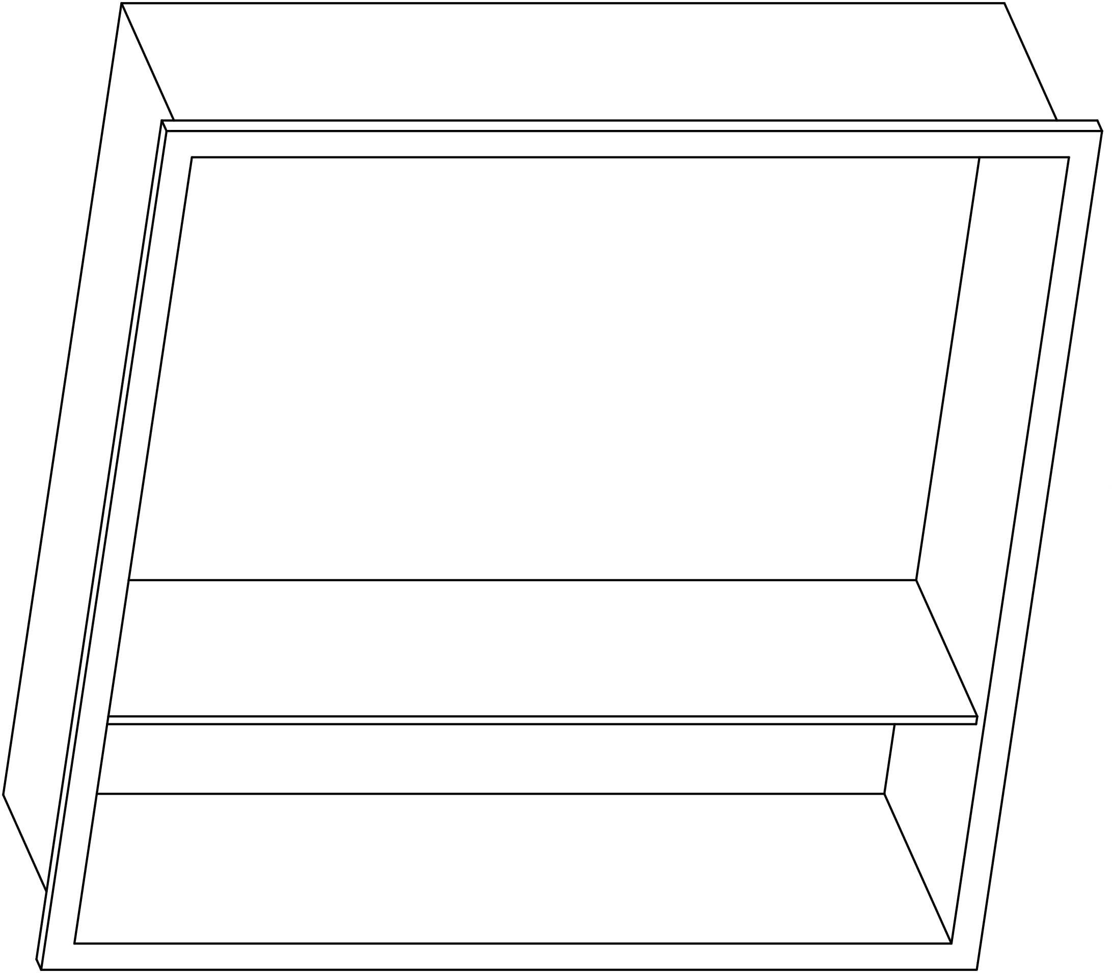 BERNSTEIN Półka prysznicowa ze stali nierdzewnej NT303010X z półką - 30 x 30 x 10 cm Regał do montażu, elastyczny montaż - Idealna półka prysznicowa - Kolor: Broń