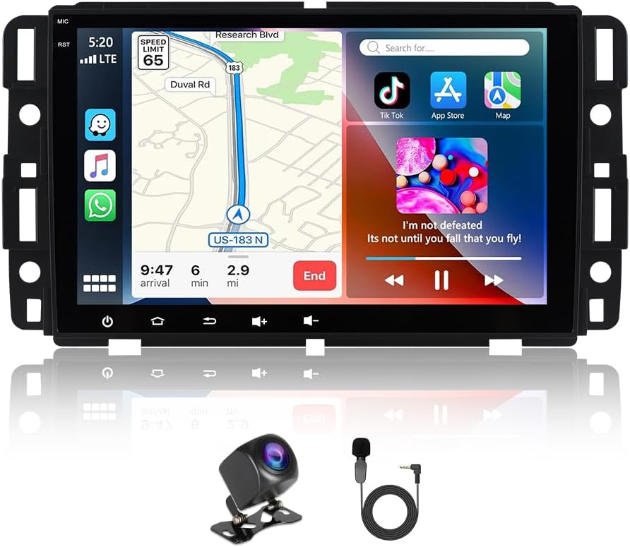 ASURE 8" Car Stereo Radio for Chevy Silverado GMC Sierra - Android 15 Car Stereo with Wireless CarPlay Android Auto,4G+64G,HD Touch Screen - Plug & Play Head Unit Radio Upgrade for Chevrolet 2007-2013