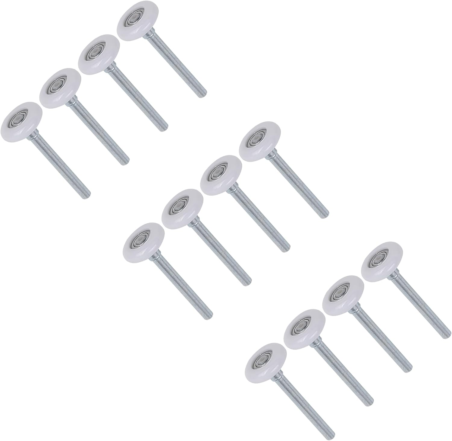 12 x Nylon Garage Door Rollers w/ 4.53" Stem for Barns Warehouses