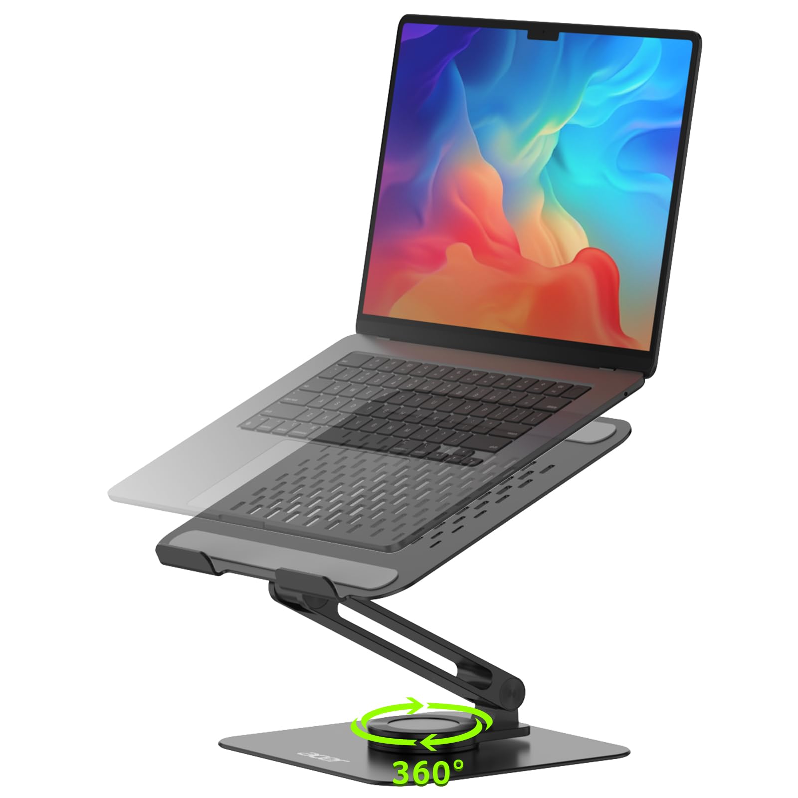 acer Laptop Stand for Desk - with 360 Swivel Base Rotating Laptop Riser for Desk Adjustable Computer Stand