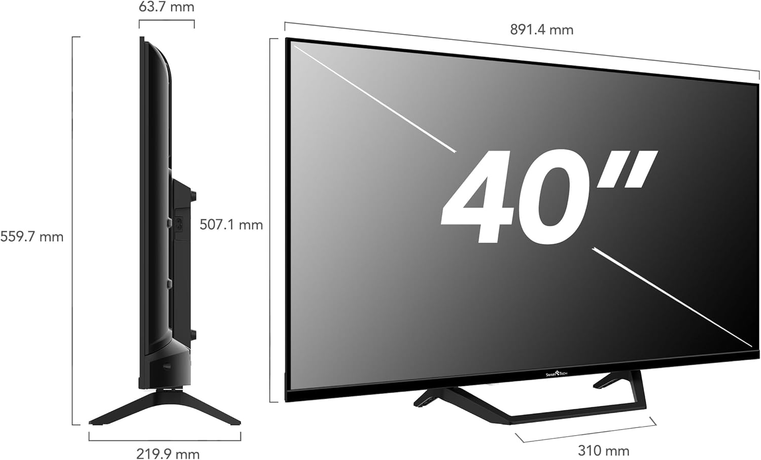 Smart Tech 40QG01V2 Dimensions