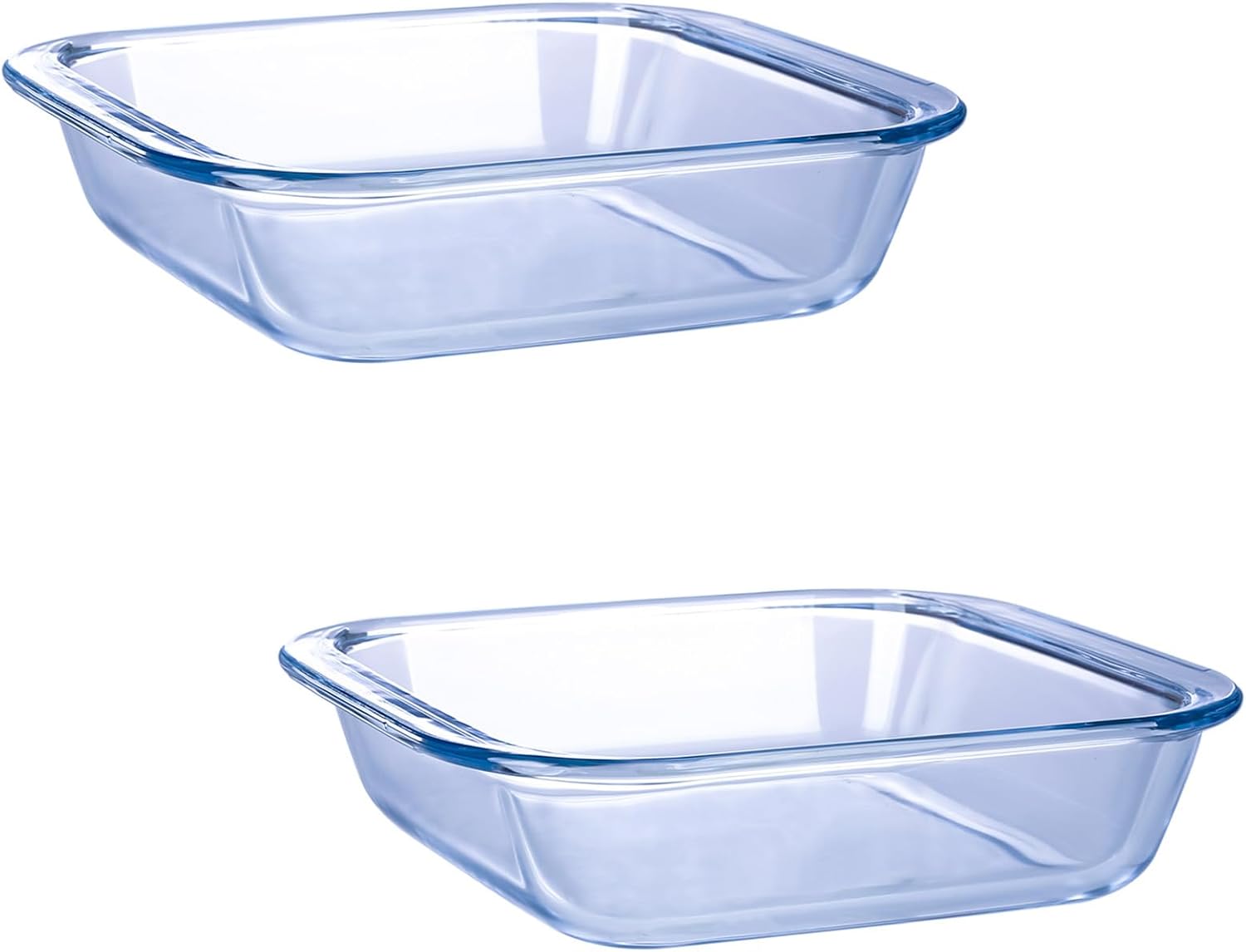 6"x6" Baking Pan, Square Baking Dishes 2 Pack Glass Tempered Dish For Casserole Lasagna Brownie, Great for Microwave or Air Fryer Reheating Individual Portions in Oven