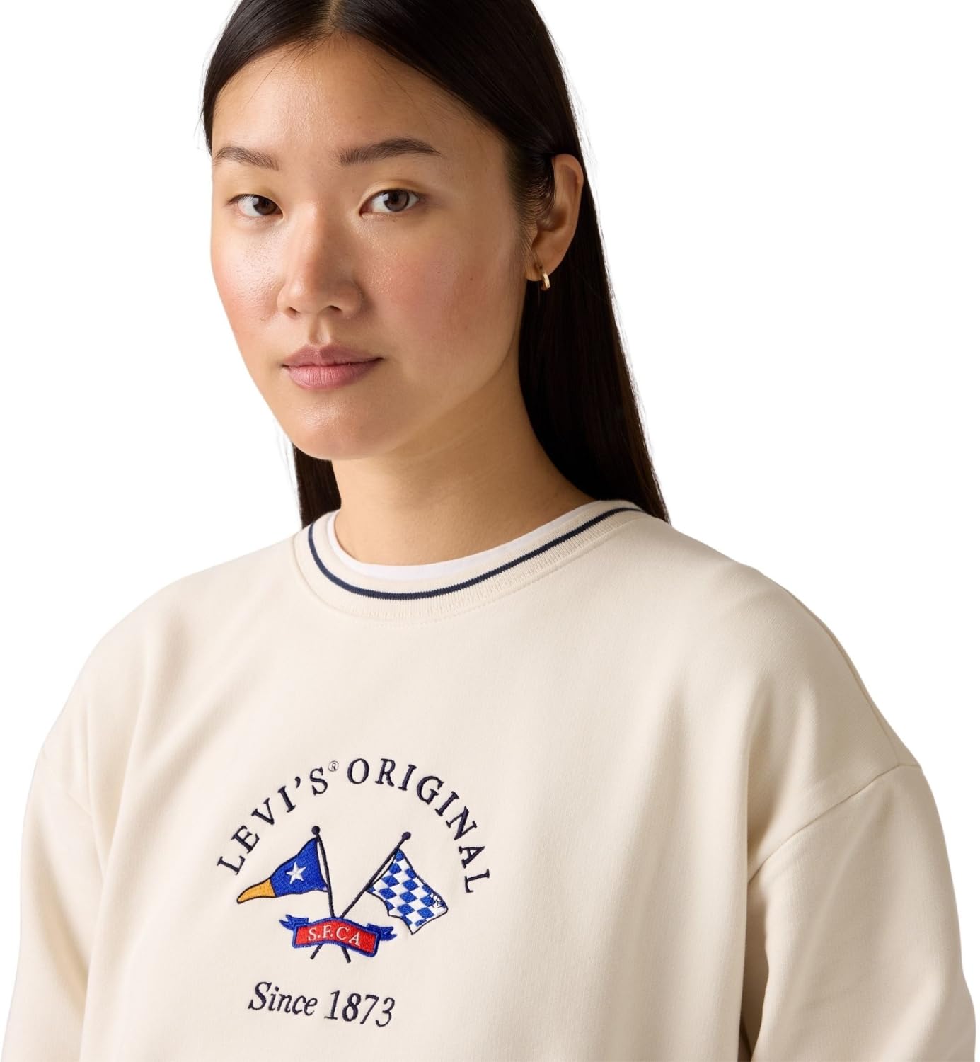 Levi's Mujer Sudadera Graphic Heritage Sport Crewneck de algodón, Standard Fit