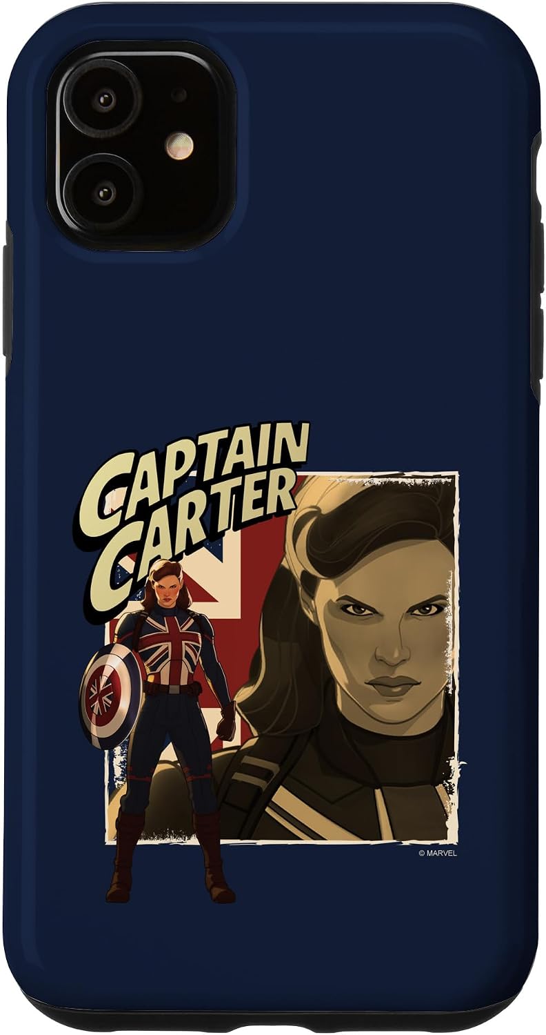 iPhone 15 Marvel What If Captain Carter Vintage Poster Case