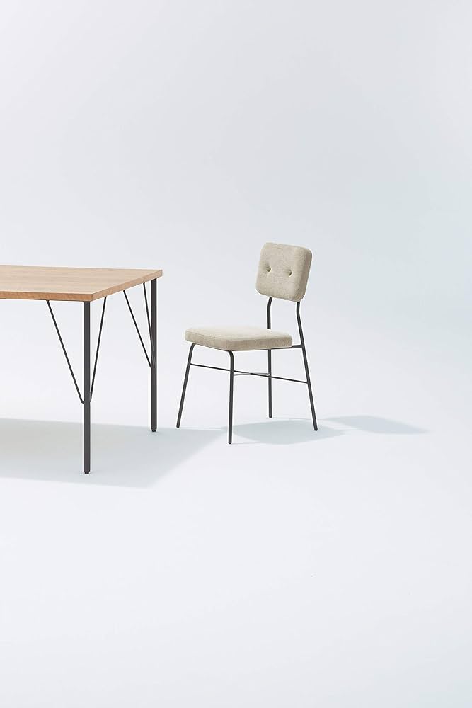 oliver ダイニングチェア　ブラック　4/4 Amazon｜オリバー ダイニングチェア 木製 布 ブラック×ホワイト