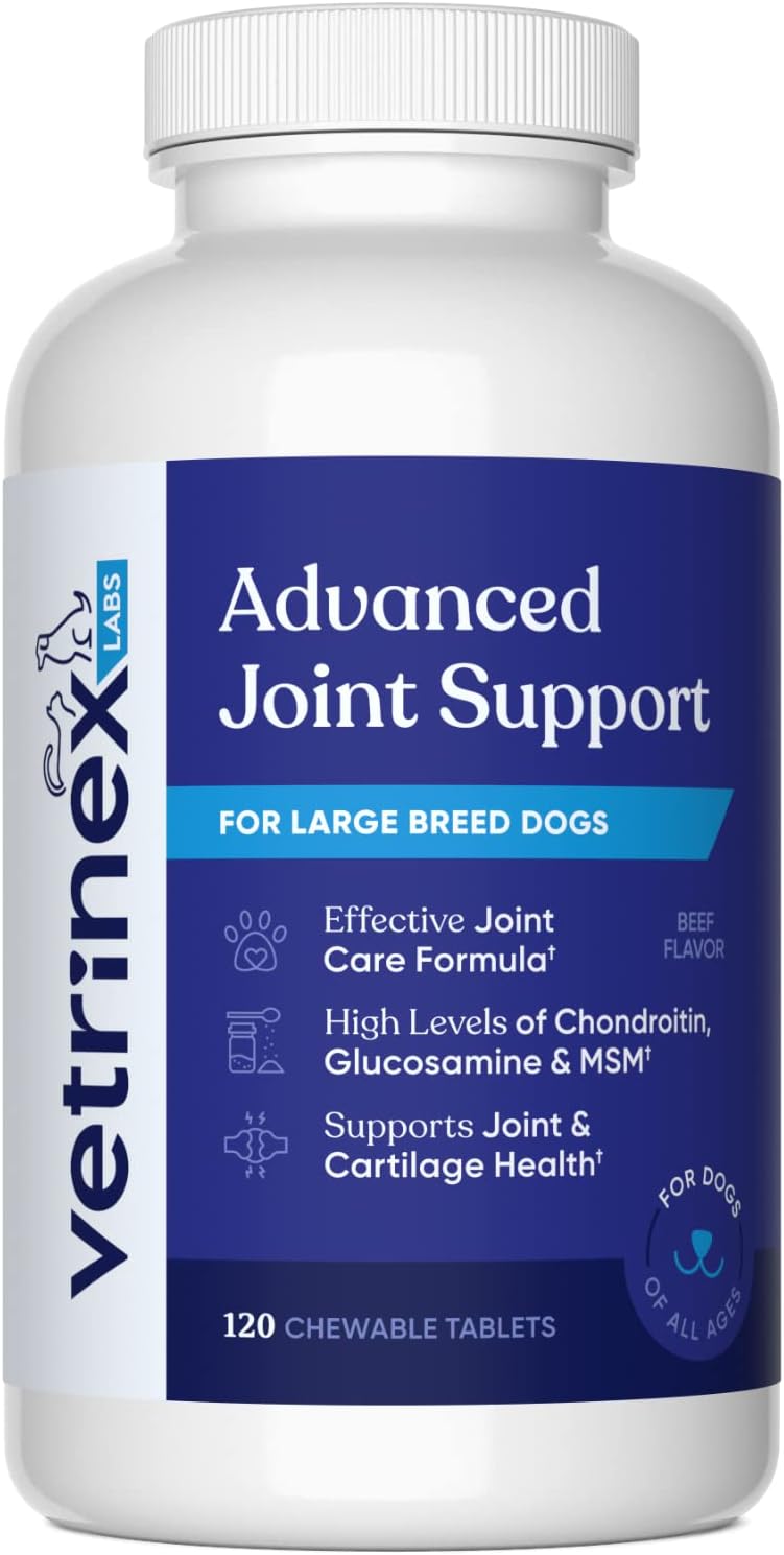 Vetrinex Labs Dog Joint Supplement for Large Breed Dogs - Hip and Joint Chews for Large Dogs with Glucosamine and Chondroitin
