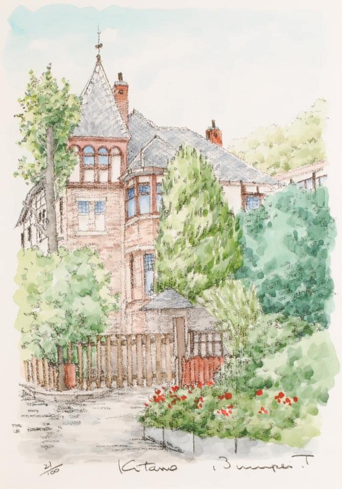 Amazon | 高橋文平 「Kitano」 兵庫県神戸市北野町 絵画 風景画