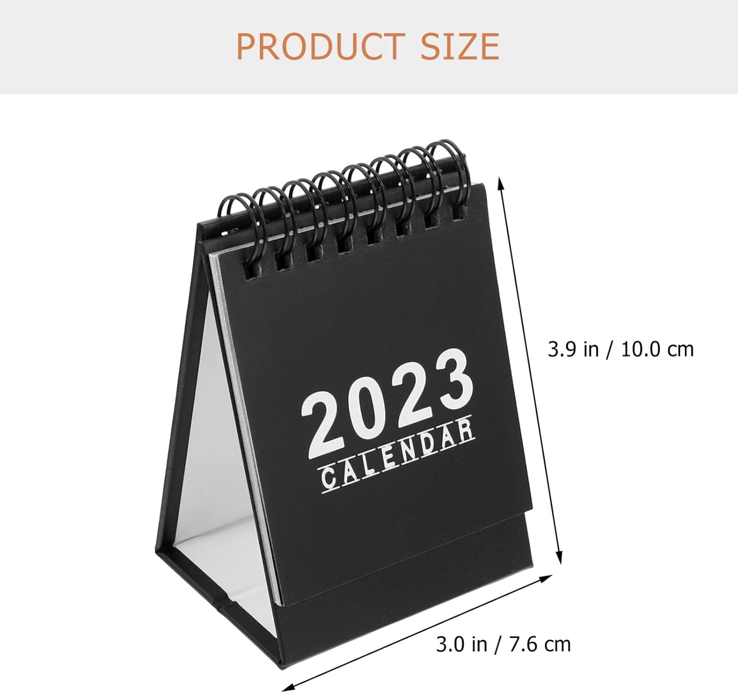 PATKAW Desk Calendar, 2023 Desktop Calendar Small Desk Calendar Calendar Planner Office Monthly Calendar for Home Office School (Black)