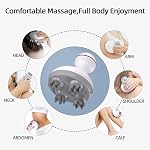Cotsoco Handheld Electric Scalp Head Massager, Portable Waterproof Head Scratcher Massager with 4 Heads & 84 Nodes, Cat & Dog Massage, Ideal Gift for Women & Men
