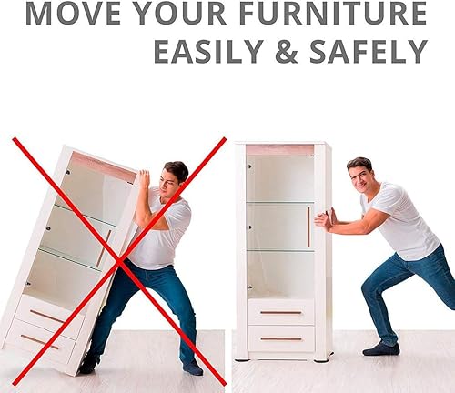 Miniatura 3 de Ezprotekt Deslizadores de muebles para alfombras, paquete de 8 deslizadores de muebles de 5 pulgadas, deslizadores de alfombras reutilizables
