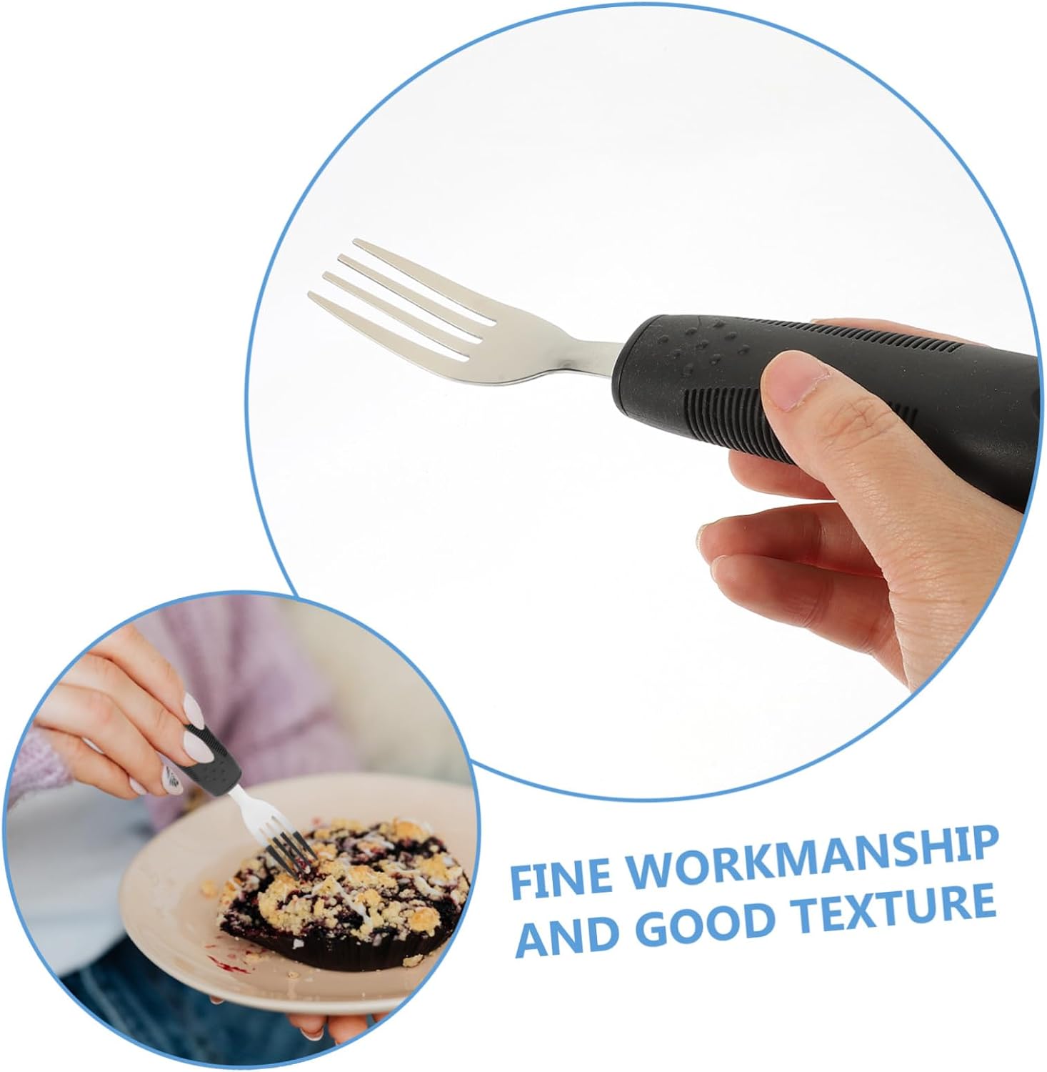 Adaptive Utensil Set for Elderly and Disabled People, 4 Pieces