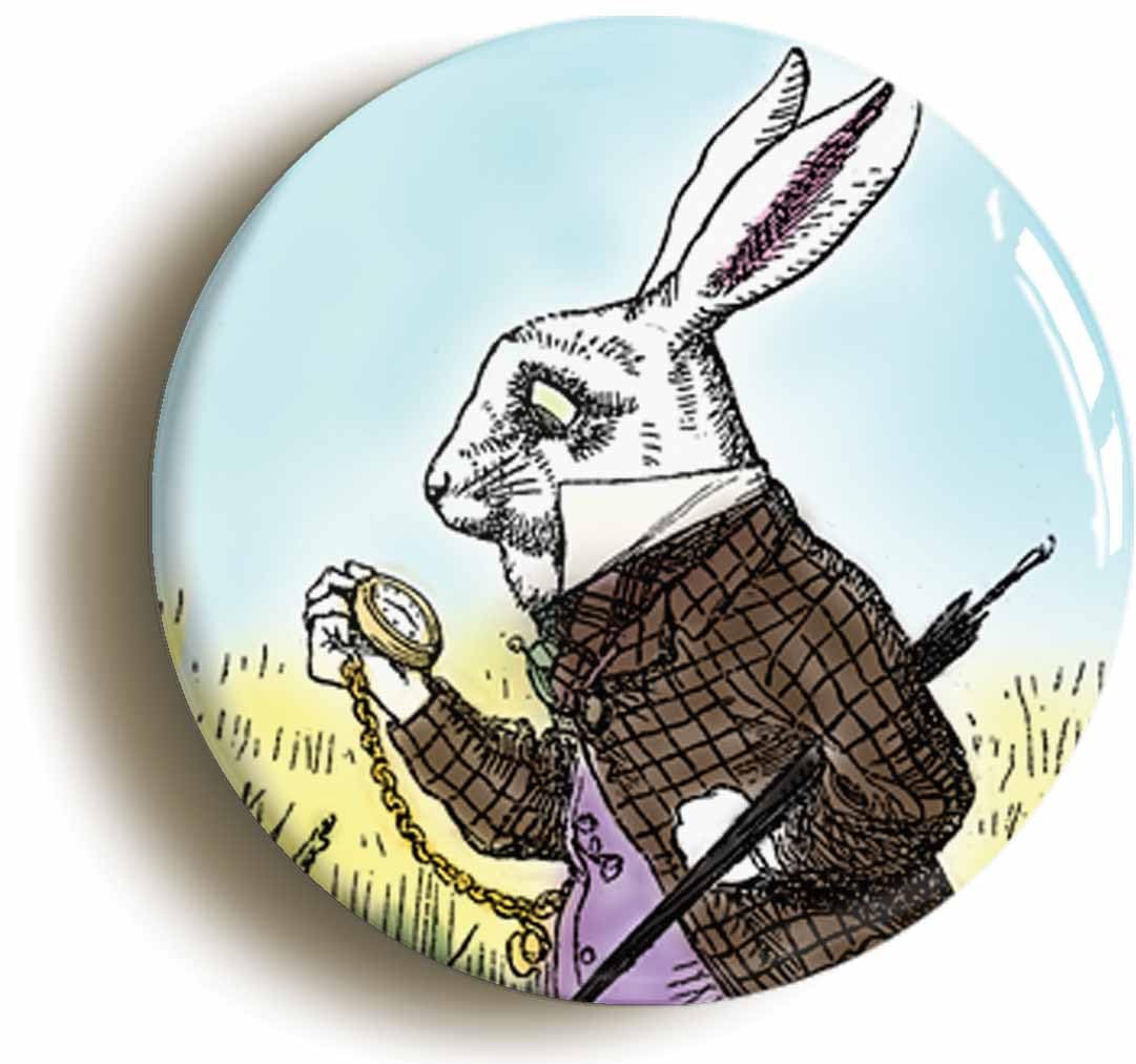 Ozorath White Rabbit Alice In Wonderland Fridge Magnet (Circular 2Inch / 50Mm Diameter)