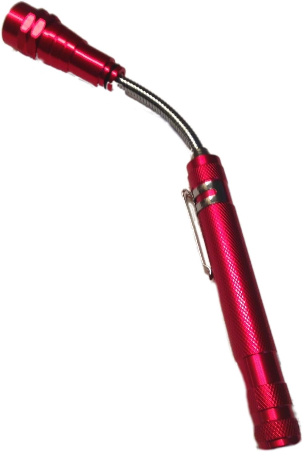 IT'S RIDIC! RED Extendable | Extendible Magnetic LED Flashlight Pickup Tool 3LED