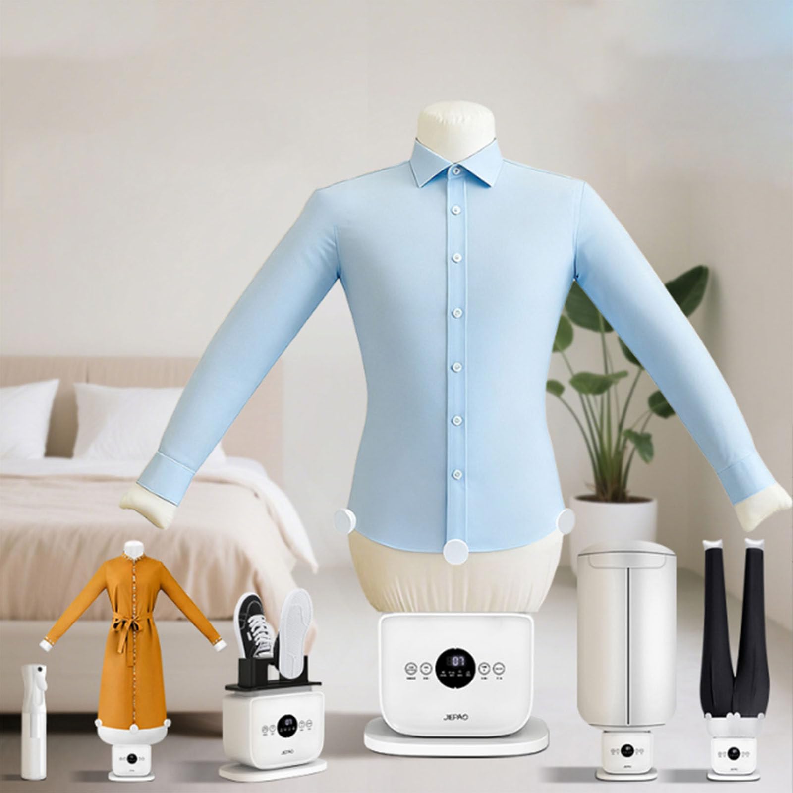 Sèche-linge automatique et mannequin de repassage à air chaud 360 pour tout type de vêtement