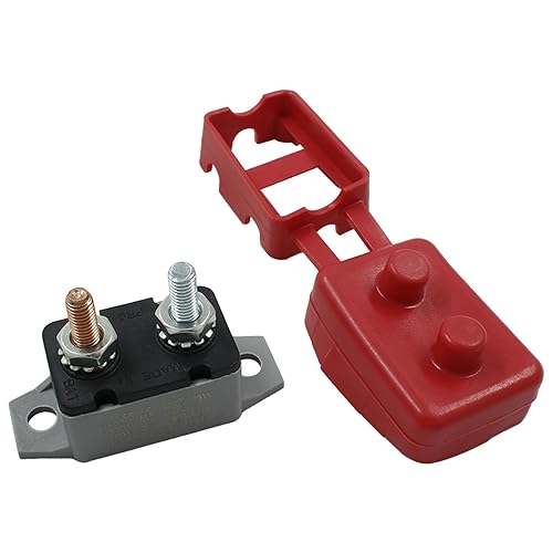 Miniatura 5 de Disyuntor de reinicio automático de 15 A 12 V con tapa y perno, interruptor de parada corta para automóvil, barco, RV
