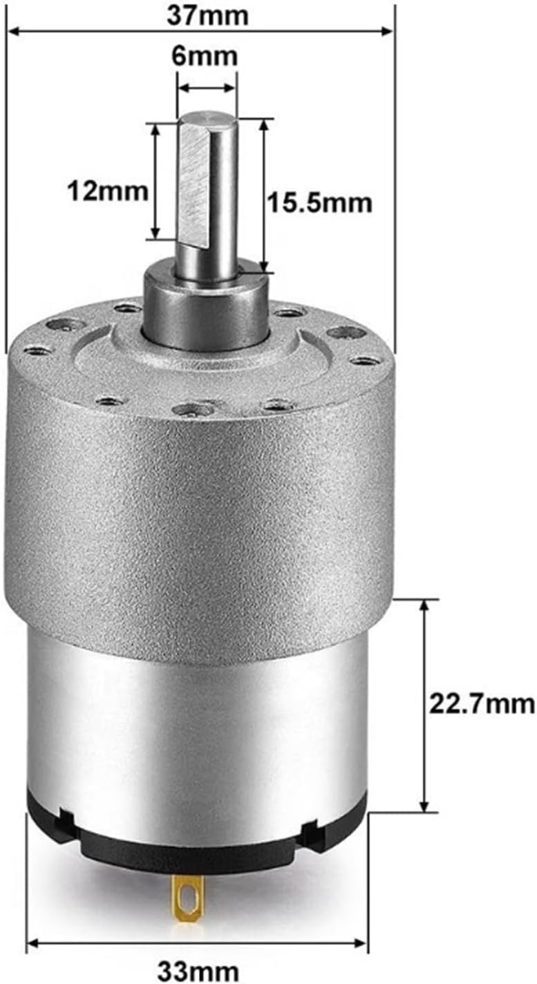 motores DC de alto par, Velocidades múltiples del motor eléctrico de la caja de engranajes del alto esfuerzo de torsión de DC 12V/24V(24v,600rpm)