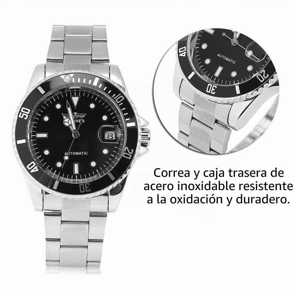 Reloj Mecánico Automático de 3 Colores, Sábana Ajustable, Pulsera de Acero Inoxidable para Mujeres y Hombres R