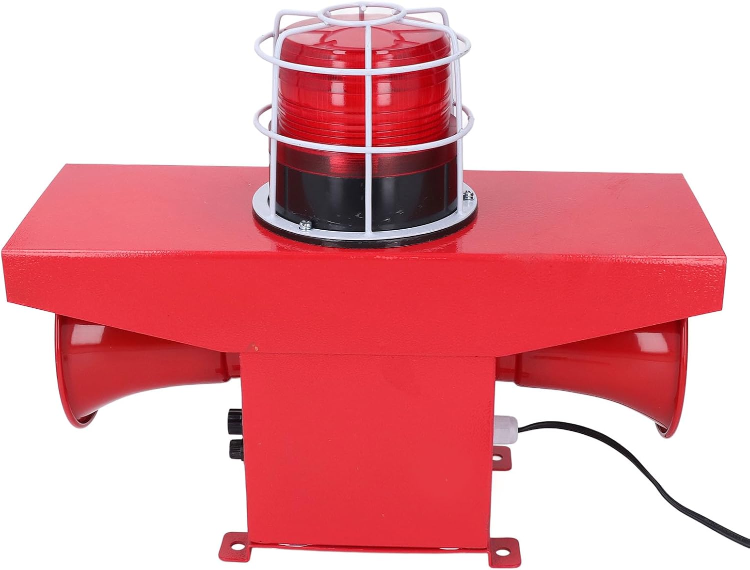 Alarm Siren Industrial Sound Light Alarm 120DB Volume Control IP67 3 Sounds (US Plug)