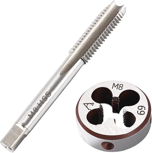 Vista 13 de M12 x 1,25 rosca métrica y juego de troqueles, M12 x 0.049 in de acero de alta velocidad máquina máquina máquina juego de troquel mano derecha