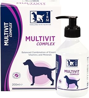 TRM PET Multivit Complex (200ml) Ausgewogenes Ergänzungsfuttermittel mit wichtigen Vitaminen und Mineralien - für die allgemeine Gesundheit, Energie und Vitalität Ihres Hundes product image