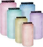 Vista 12 de Shappy Juego de 6 bolsas secas impermeables, ligeras, herméticas, con sacos de 20 L, 15 L, 10 L, 8 L, 5 L, 3 L y correa de hombro larga ajustable