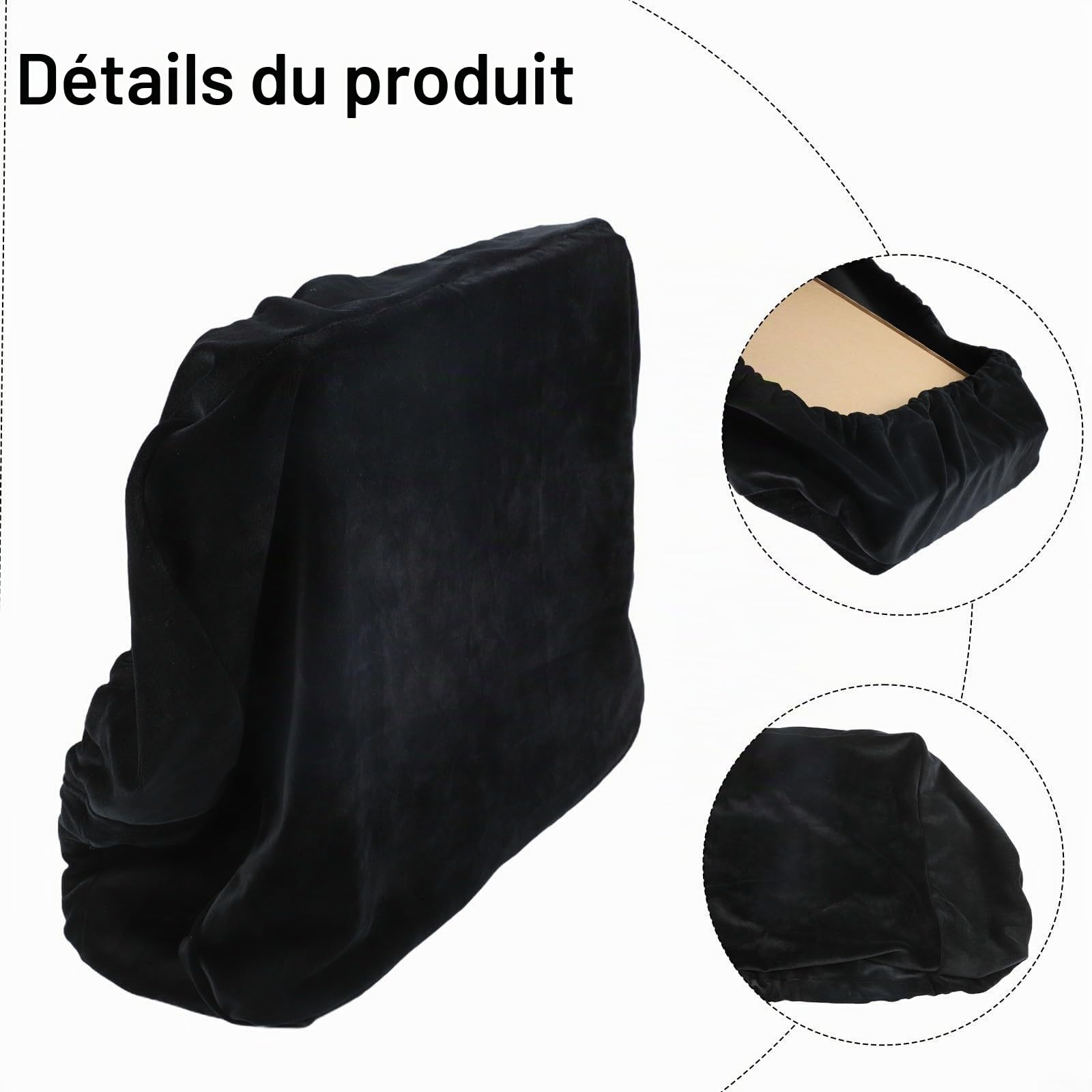 Housse de protection pour platine vinyle ATLP120XUSB, matériau élasthanne imperméable pour protection contre la poussière (noir)