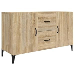 vidaXL Aparador Armario Auxiliar Alacena Mesa Consola Entrada Pasillo Vestíbulo Recibidor Mueble de Madera Contrachapada Roble Sonoma 100x36x60 cm