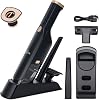 Aspiradora de mano inalámbrica, 15KPA con base de almacenamiento, negro | Mini aspiradora liviana de 1.1 lb con 20-40 min de autonomía, filtro HEPA lavable y boquillas para pelo de mascotas, limpieza del hogar y oficina 1