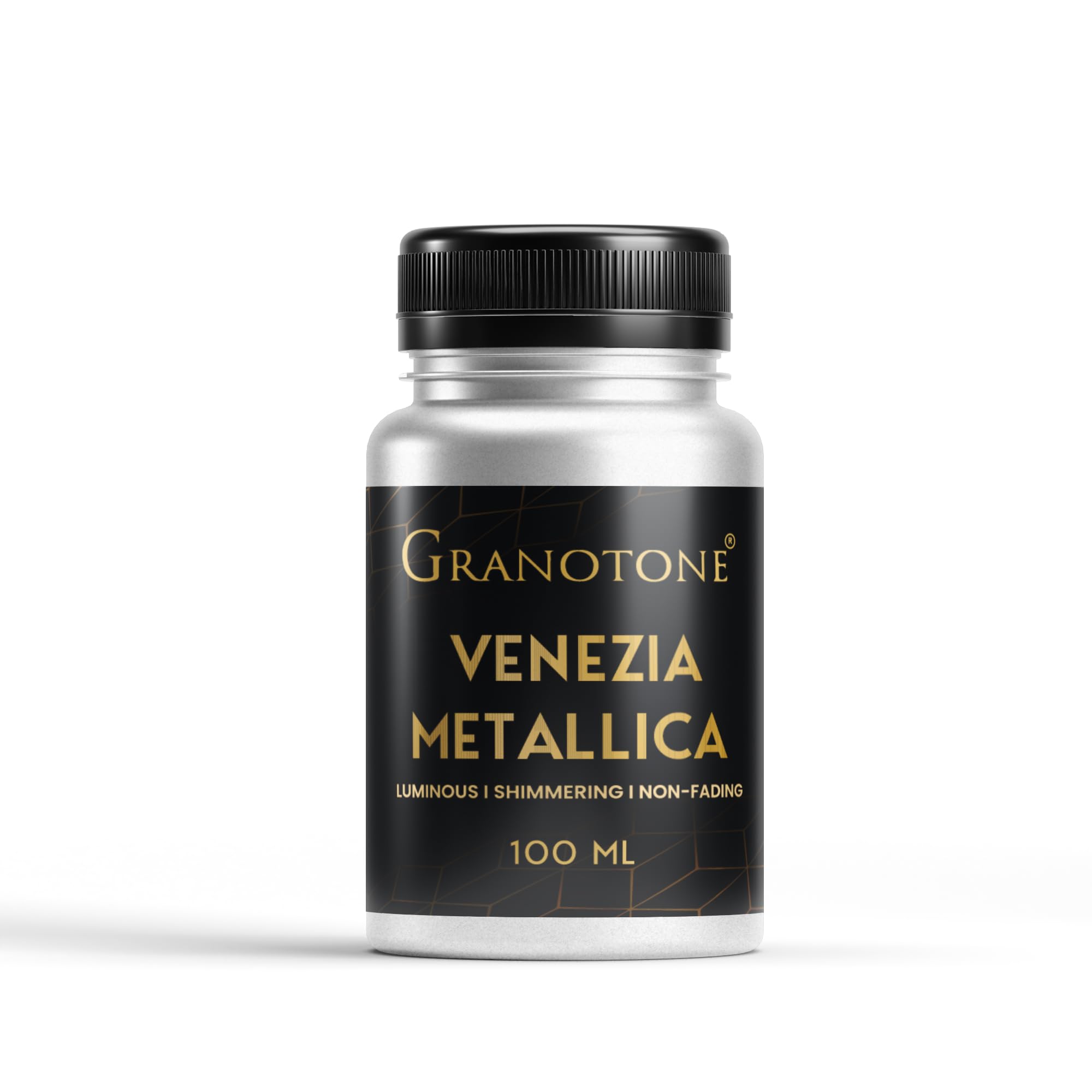 GRANOTONE Acrylic Venezia Metallic Colour, Non-Fading & Shimmering Metallic Acrylic Paint with Rich Pigments | Non-Toxic Metallic Colours Ideal for Kids, Artist & Beginners | Pack Of 2 (100 ml gold +
