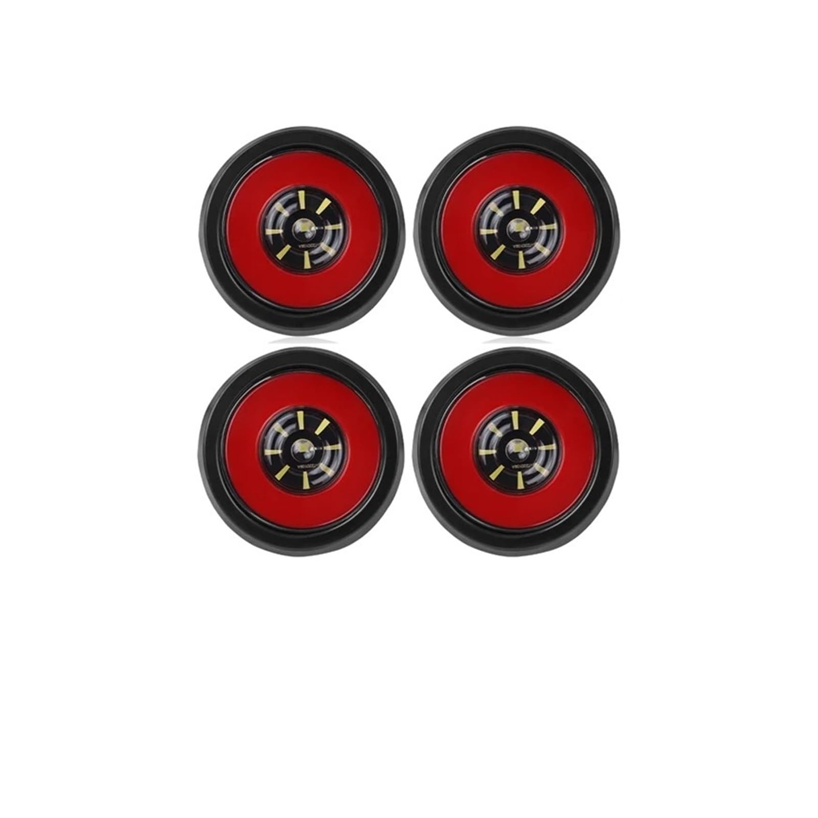 Luci Posteriori A LED Rotonde Da 4 Pollici Di Stop Marcia Diurna Retromarcia Per Camion Per Jeep Pick-up 4x4 12V 24V fanale posteriore(4pcs White Red)