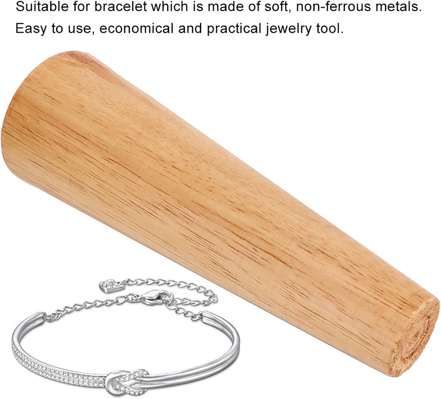 Jewelry Deformation Repair Tool Round Shape Wooden Bangle Mandrel Bracelet Adjuster (short) - Image 4