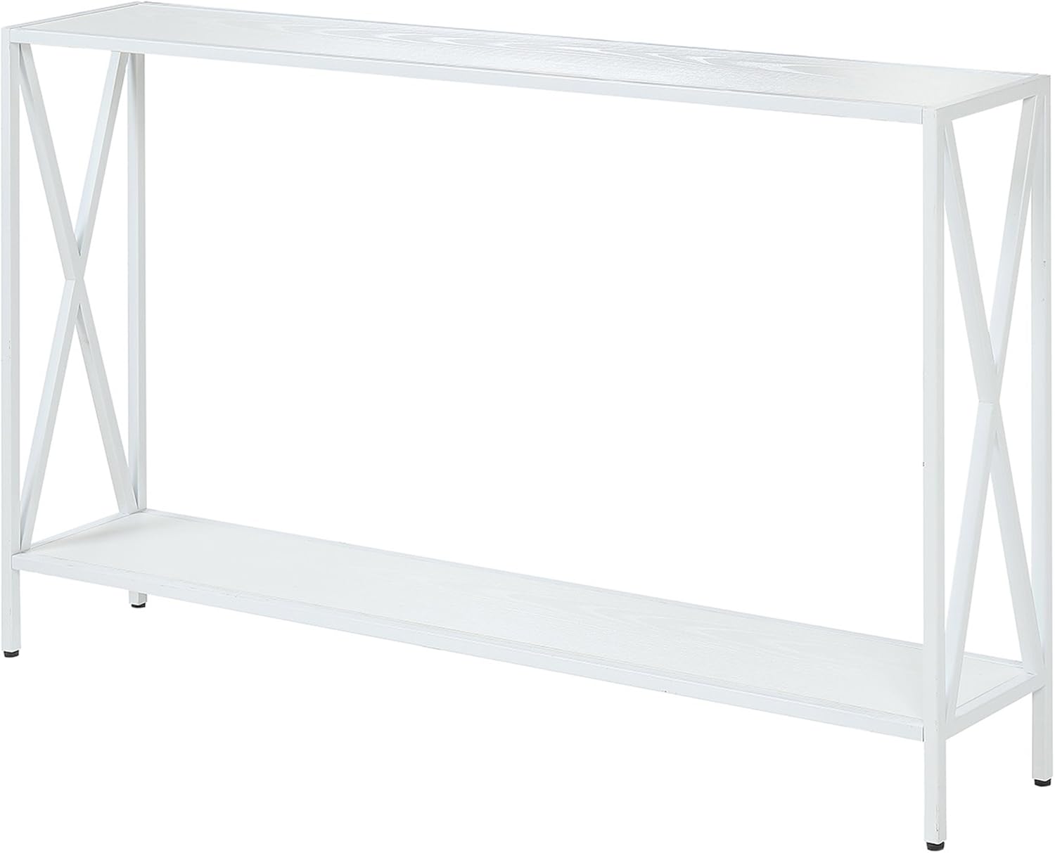 Convenience Concepts Console Table Tucson Shelf, White/White White/White Modern