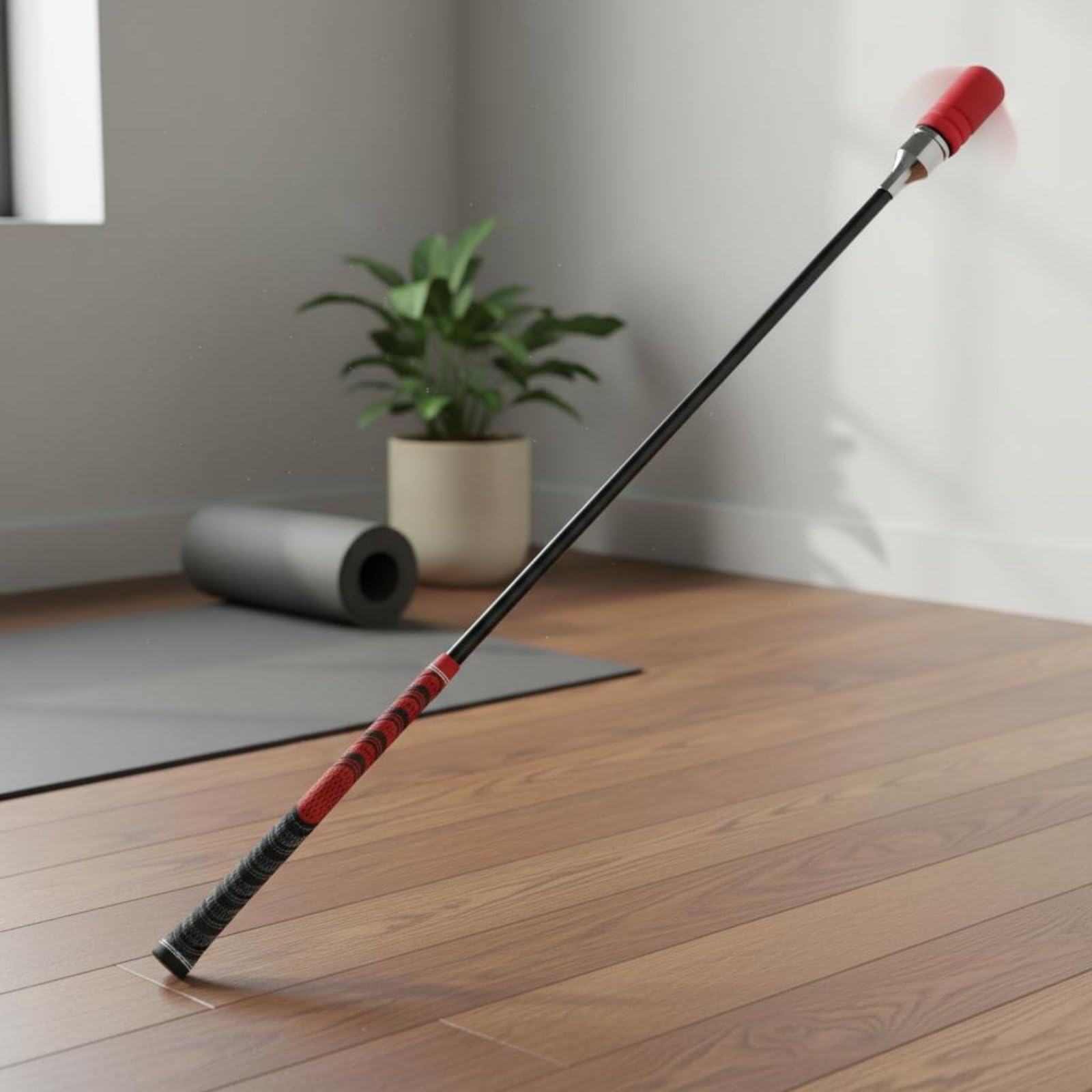 Golf Schwungtrainer Schläger Trainingshilfe Trainingsgerät Übungsstab mit Klickendem Und Kernkraft Stärkung Flexiblem Schaft Komfortabler Griffzone