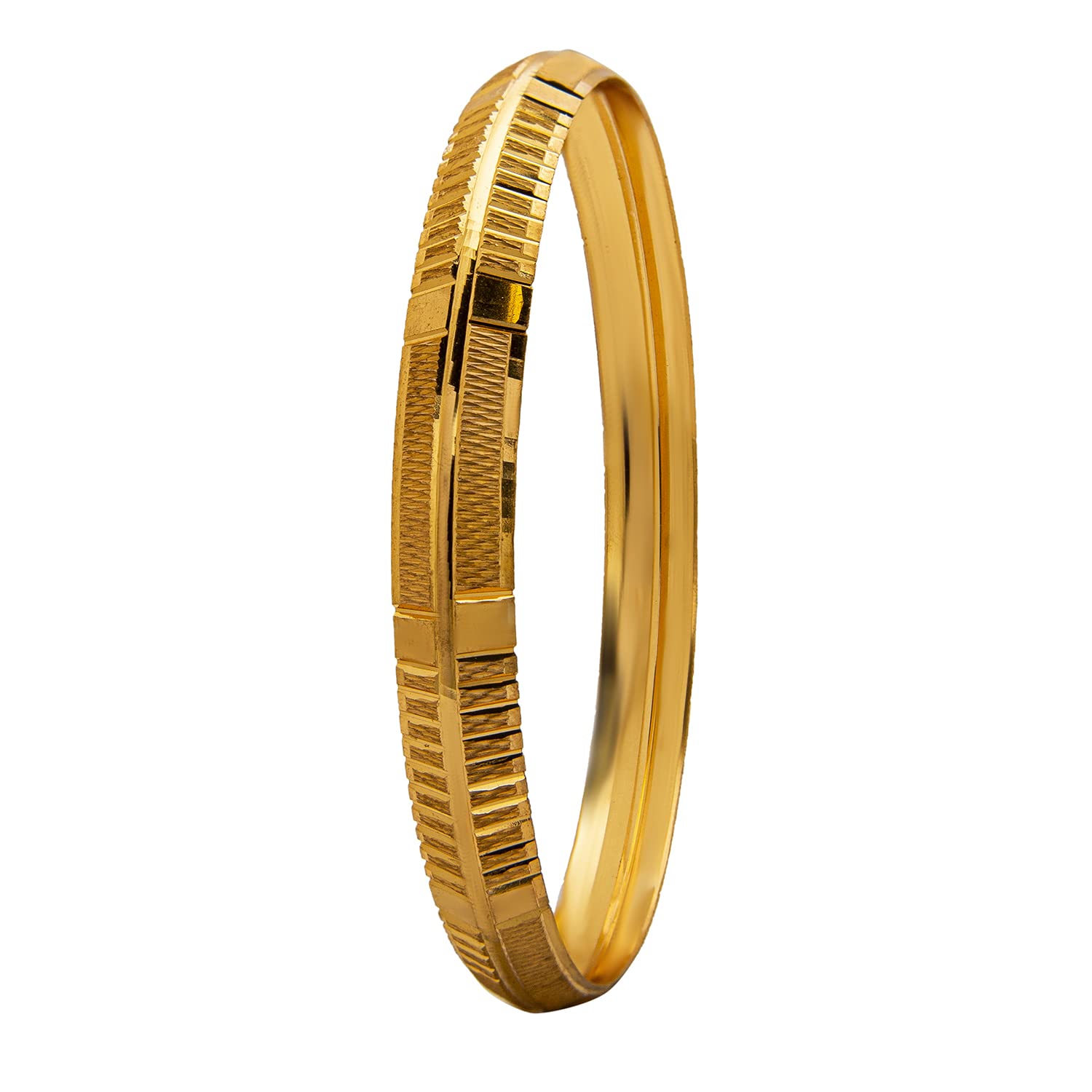 bodhaTraditional IndianAmritsari Gold Plated Punjabi Sikh Kada for Men (SJ_3469_2.10), 2.10, no gemstone