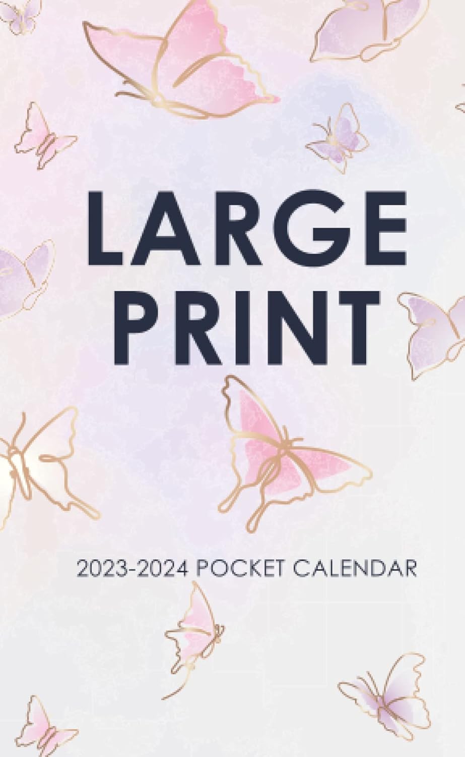 Large Print 20232024 Pocket Calendar 2Year Monthly Pocket Planner