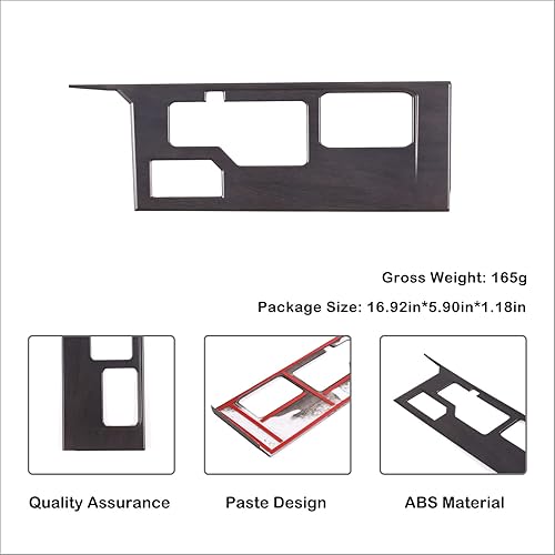Vista 177 de Aunginsy Cubierta de panel de palanca de cambios de control central, compatible con Toyota Tundra/Sequoia 2022-2024, consola de palanca de cambios