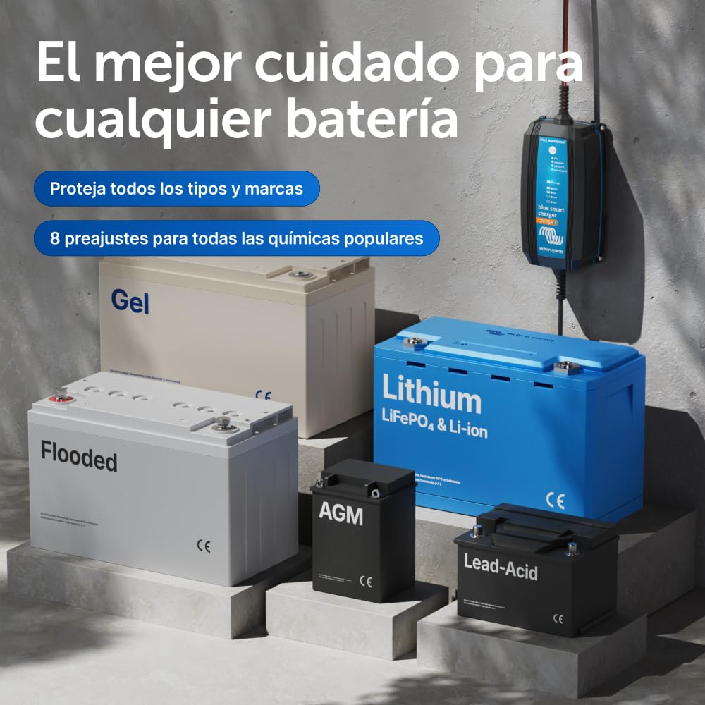 Victron Energy Blue Smart IP65 12-Voltios 15 amperios 230V, Cargador de Batería, Bluetooth (CEE 7/17)